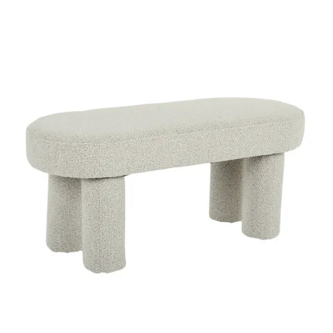 Astoria Boucle Bench - Latte Bench Coast to Coast 