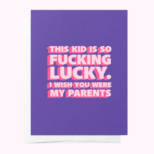 Bad on Paper Greeting Card - 'Wish You Were My Parents' Greeting Card Bad on Paper 