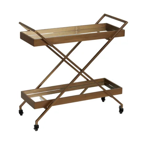 Carter metal and mirror bar cart Style and Error 