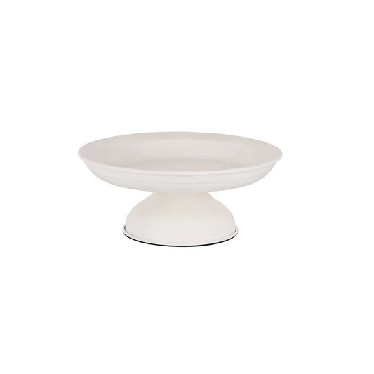 Coney Island Galvanised Coupe Footed Server - Creme Cake Stand Tomkin 