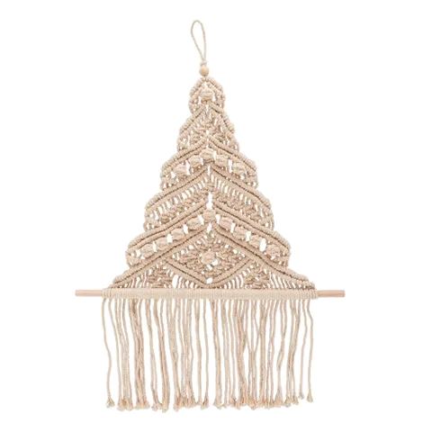 Macrame Christmas Tree Wall Hanging XX12114 XX12113 Christmas Decoration Coast to Coast 47 x 71cm 